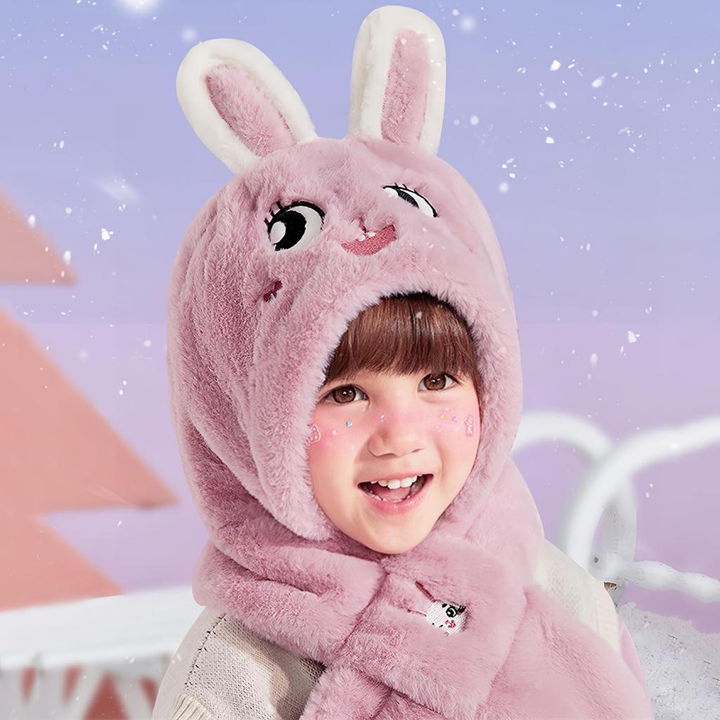 Cold Protection Knit Ear Knit Warm Muffler Suitable for Ages 3 Months To 18 Years In 2024 Pink [YXTC] Children's Hat, Scarf, Cap, Hat, Included, Baby,
