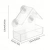 Transparent Bird Feeder House Window Box Glass Suction Cups