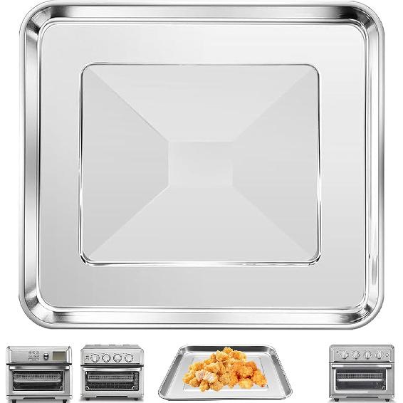 Air Fryer Tray Replacement for Cuisinart TOA-60 TOA-65 TOA-70 Toaster Air Fryer Convection Oven, 12.2*11'' Non-stick Mesh Air Fryer Stainless Steel