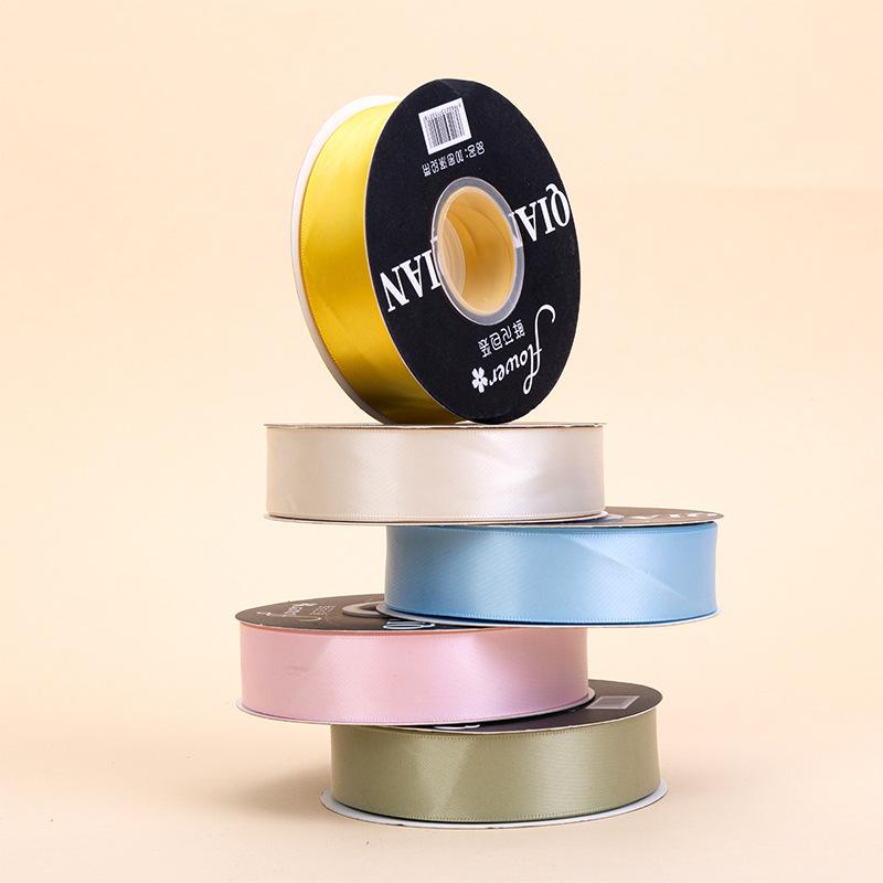 Customizable Light-Colored Double-Sided Polyester Ribbon for Florist and Gift Packaging