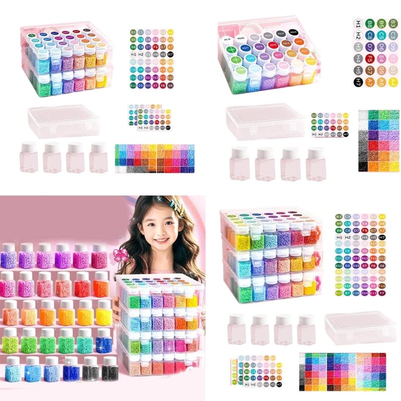 Creative Art Set Includes Multicolor Bean Beads Easy To Assemble For Any Ages Crafting Fun