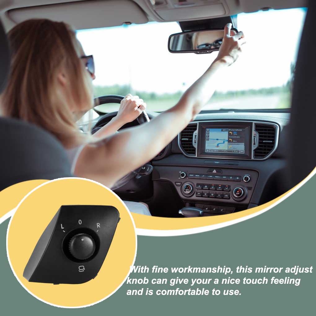 Car Driver Passeger Side Mirror Switch Rear View Mirrors Adjust Knob Adjustment Button Adjuster Repair Replacing Parts