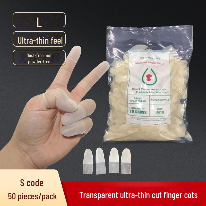 

Ультратонкие прозрачные матовые напальчники - одноразовые, неопудренные резиновые напальчники для защиты пальцев