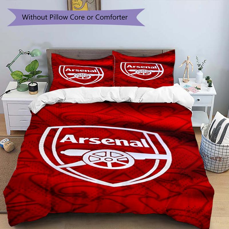 3pcs Duvet Cover Set (1*Duvet Cover + 2*Pillowcase, Without Core),football team.C Print Bedding Set, Bedroom Decor, All‑Season, Birthday Gift