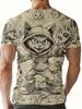 Heren Katten Grafische Print T-shirt Casual Korte Mouw Ronde Hals Tee Herenkleding Voor Zomer Buiten Sportkleding Top T-shirts Man