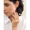 Yhpup Stylish Stainless Steel Bow Knot Adjustable Open Trendy Ring Women Charm Jewelry