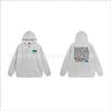 Hooded Zip-Up Sweatshirt Men Women Letter Print Loose Fit Casual Streetwear