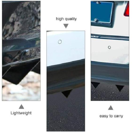 Glossy Rear Bumper Diffuser Shark Fin Spoiler Lip Splitter For Chrysler 300 300C