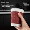 Temeiju Disposable Coffee Cups, Heat-Resistant Paper Cups, Thickened Cups, Food-Grade Beverage Cups, Business Corrugated Tea Cups, 60 Pieces