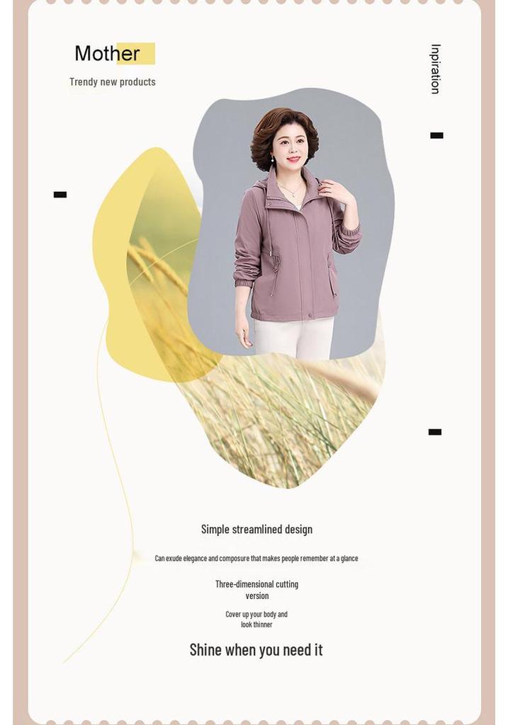 2026 Spring Windbreaker for Young & Mature Mothers - Elegant Women's Style for Mother's Day