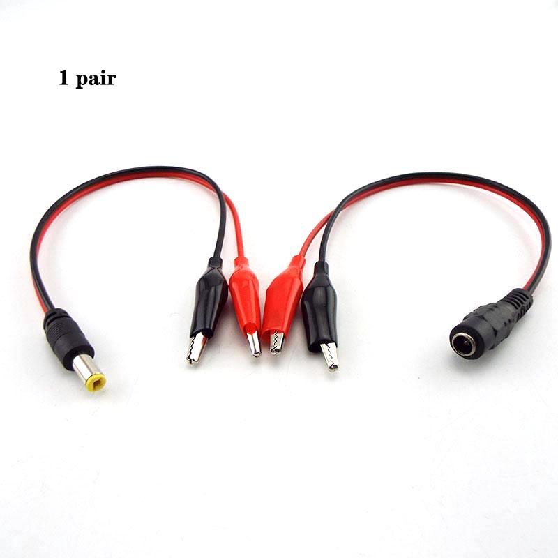 

25 см постійного струму. Папа. Жінка до кабелю із затискачем типу «крокодил». 1pair