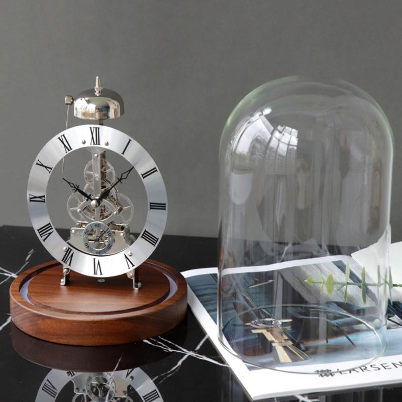New Luxury Mechanic Metal Desk Clock Living Room Table Clock Work Office Decoration Clock Nordic Interior Bedroom Ornaments Gift