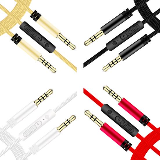 Audio Cable Gold Control 3.5mm to Plated Volume 3.5mm Male to Male Speaker