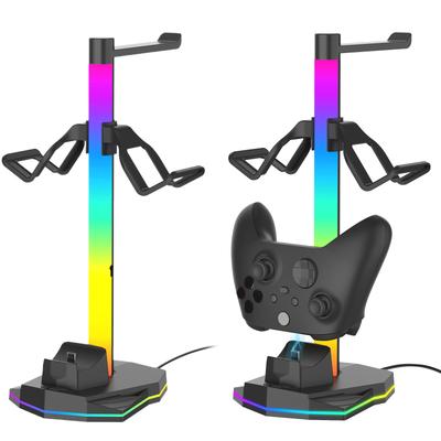 Game Controller Holder for Xbox Series X Control Handle Bracket Headphone Holder with RGB Light Space Saving Storage Accessories