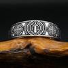 Vintage Saint Benedict Exorcism Bracelet for Men Women Stainless Steel Hip Hop Biker Opening Amulet Bangle Creative Jewelry Gift