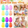 6Pcs Count Multicolor Fillable Plastic Easter Eggs, Plastic,Solid Color Easter Eggs Stuffer DIY Craft Decor Party Favors Kids Toy
