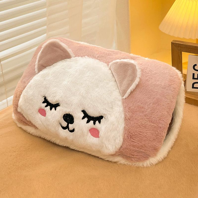 Electric Plush Hot Water Bottle: Washable, Cute Warm Baby Compress Bag & Hand Warmer