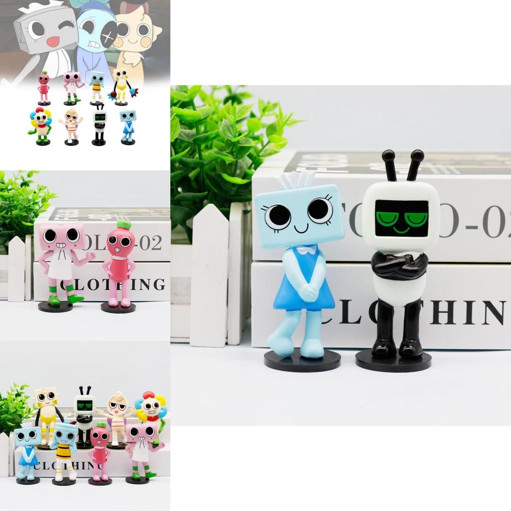 Dandy's World Colorful Pvc Figurines With Base For Collectible Cartoon Characters