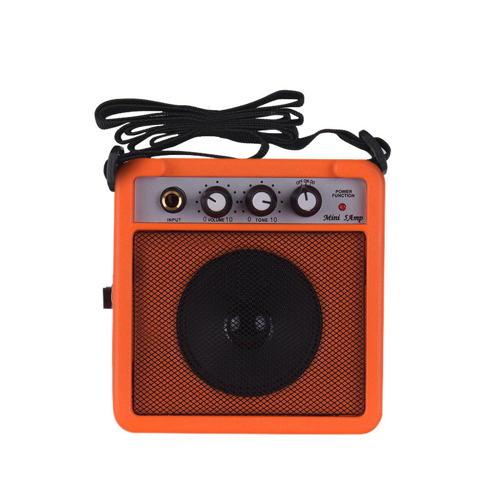 3,5 mm ve 6,35 mm Girişli 5 W Mini Gitar Amfisi Amp Hoparlörü 1/4 İnç Çıkış Ses Tonu Ayarını Destekler Overdrive