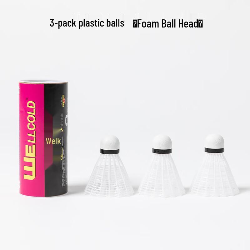 Welk Outdoor Durable Plastic Badminton Shuttlecocks (3-Pack)