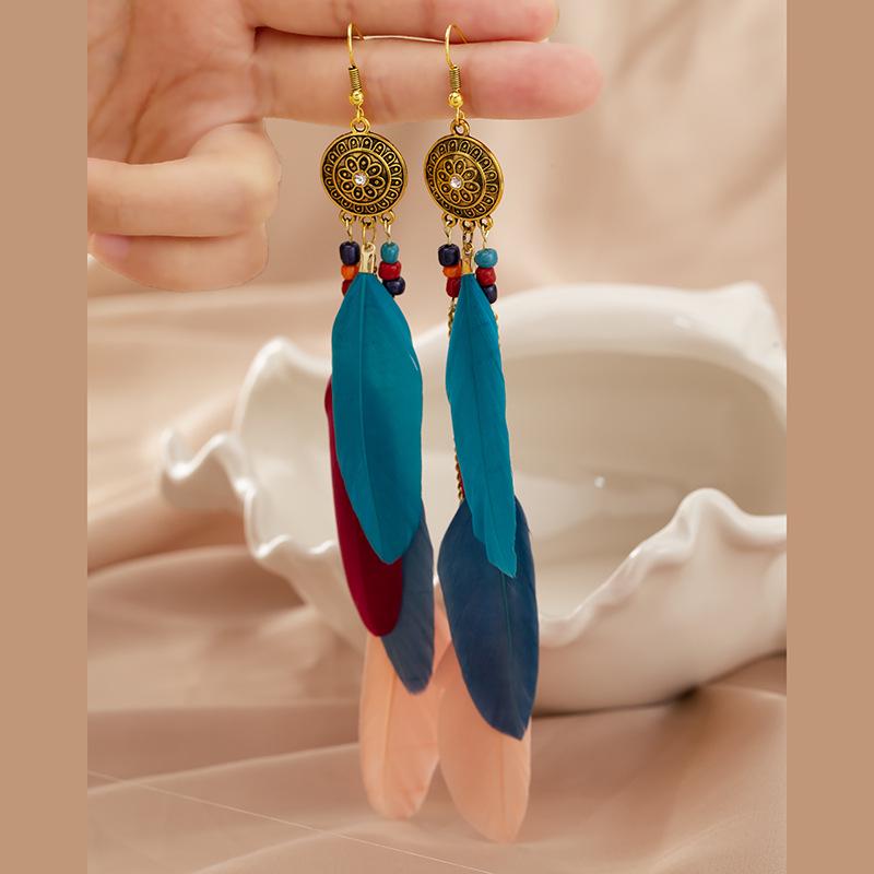 

Этнические серьги с перьями: Ретро, утягивающие, на клипсе, не требующие пирсинга.