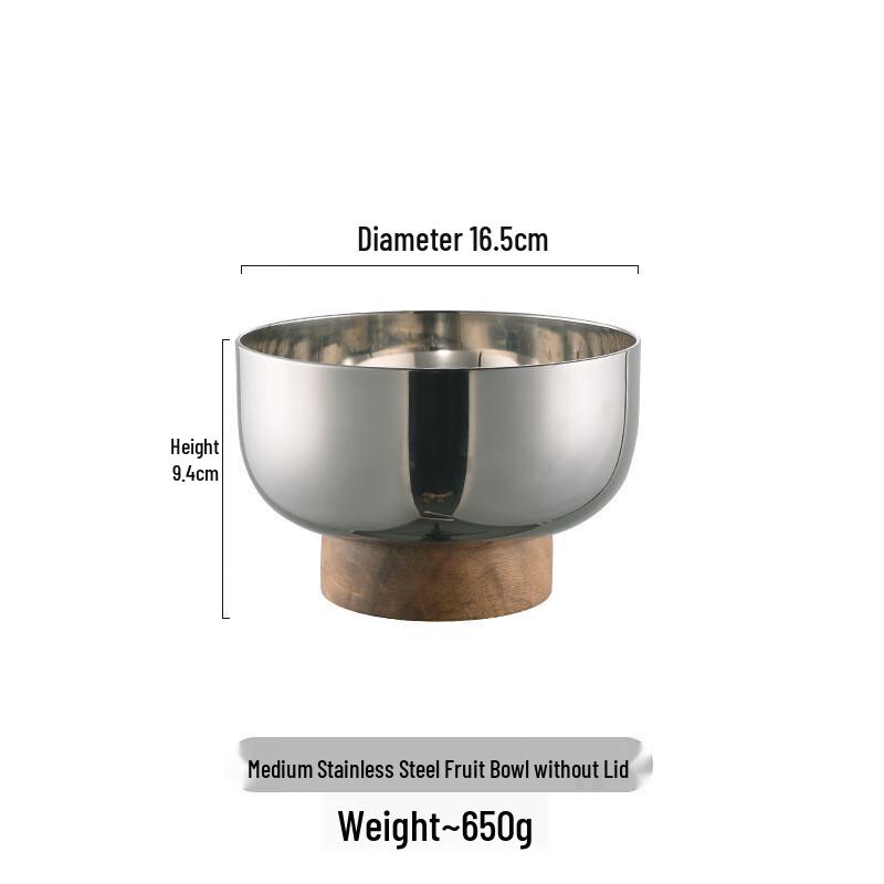 Small Stainless Steel Sealed Snack & Fruit Bowl with Stand