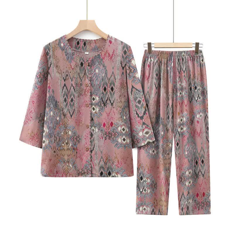 YUZHAOLIN Women's Summer Short-Sleeve Pajama Set