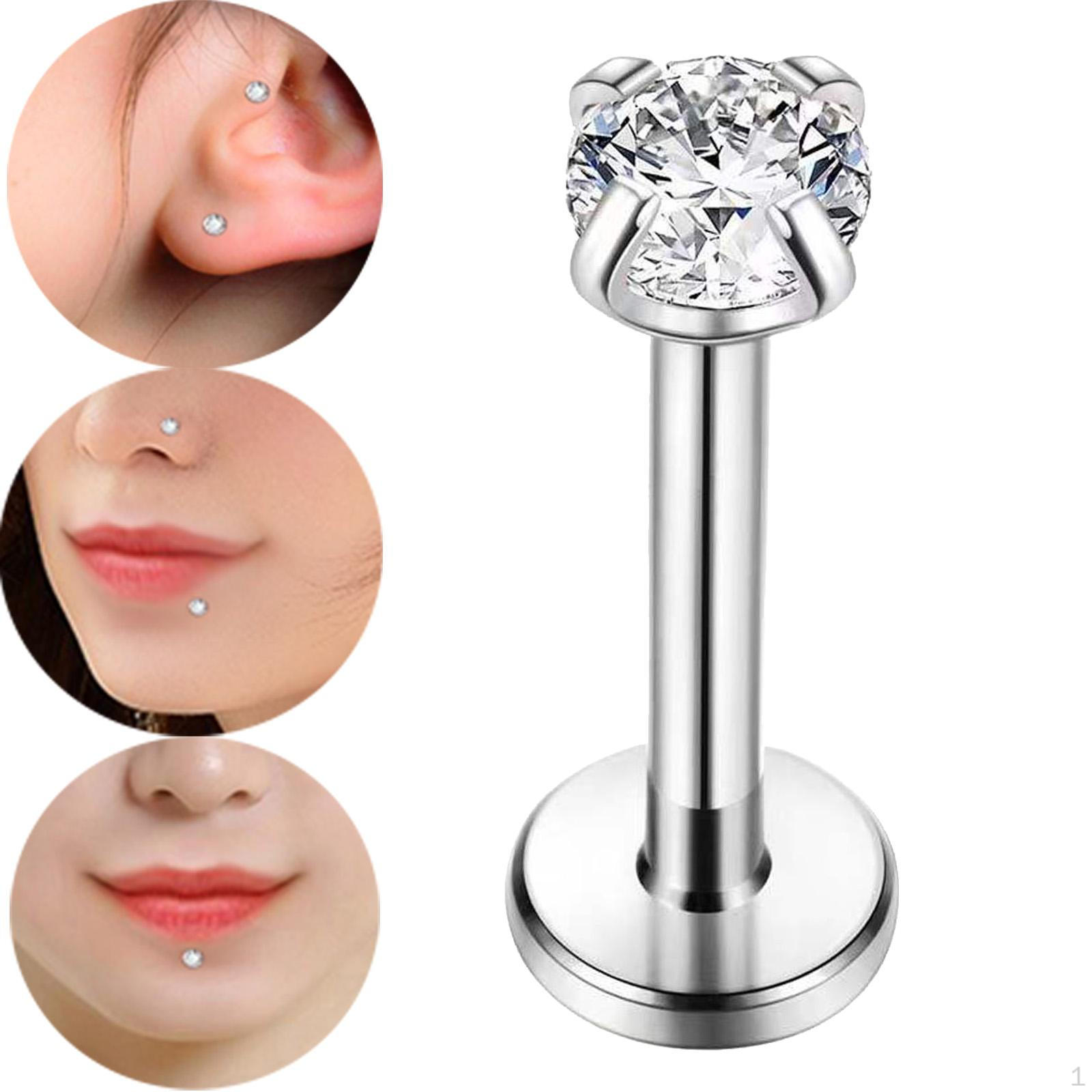 

Серьги-гвоздики для пирсинга ушей, легкий подарок, новинка, кость для губ для сценического шоу 1.2mmx6mmx4mm