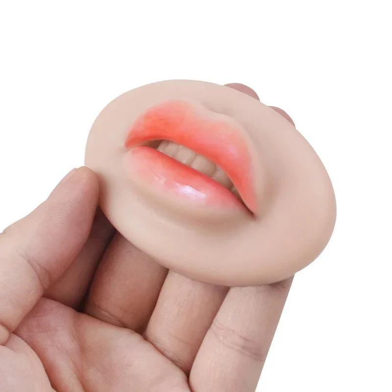 Soft Silicone Permanent Makeup Lip Blush Tattoo Training Skin Microblading Reusable 3D Practice Lips Mold For Makeup Artists