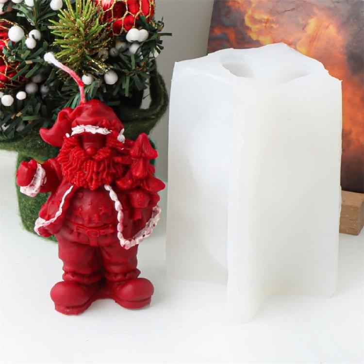 Silicone Molds Ornament Molds Santa Claus Theme Silicone Candle Molds Candle Making Supplies Silicone Texture for Candle