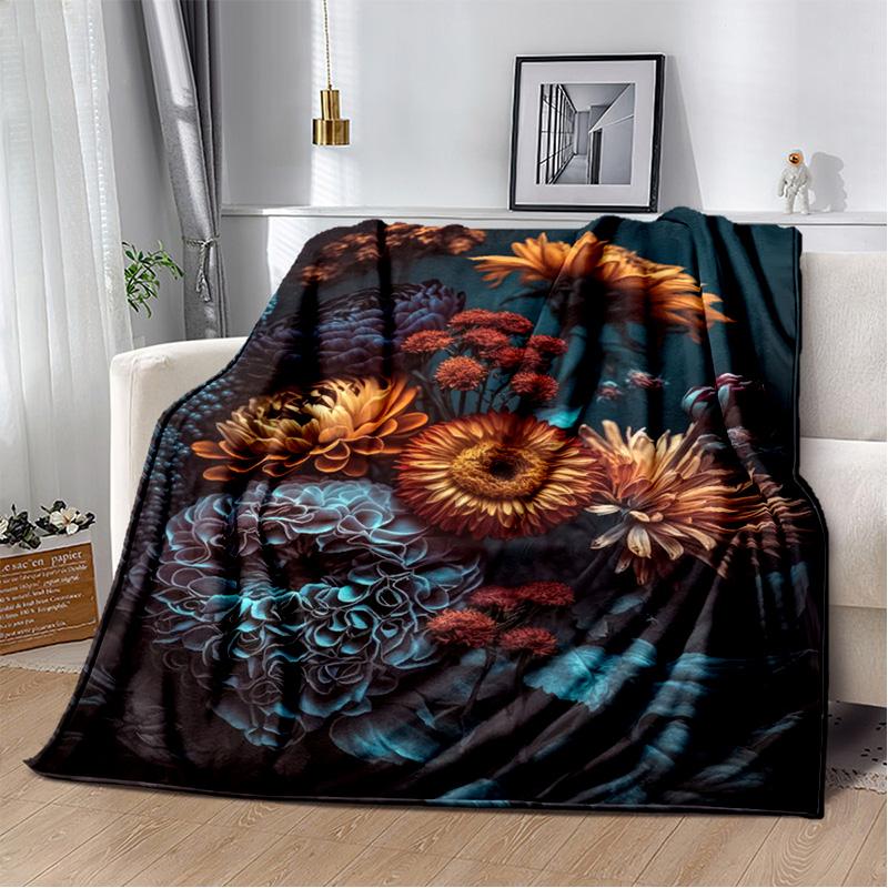 HD Pretty Flower Daisy Rose Chrysanthemum Blanket,Soft Throw Blanket for Home Bedroom Bed Sofa Picnic Travel Cover Blanket Kids