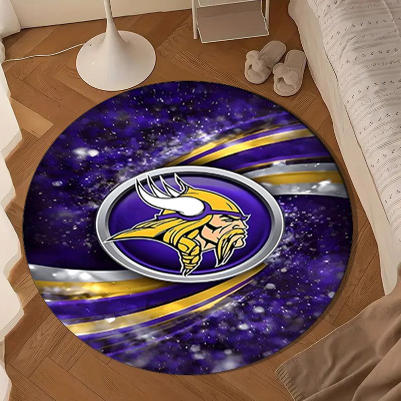 Minnesota Vikings Artwork Round mat, Anti-slip Circle Carpet Chair rug For livingroom,Bedroom, doormat home decor Gift Christmas Gifts