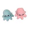 Reversible Animals Doll Double Sided Mood Flip Stuffed Animal Shape Face Flip Reversed Plush Toy Blue Pink 7.9in