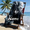 Custom Name Personalized Final Fantasy Print Beach Towel, for Trip Camping Beach Party Home Decor, Birthday Gift for Family & Friends