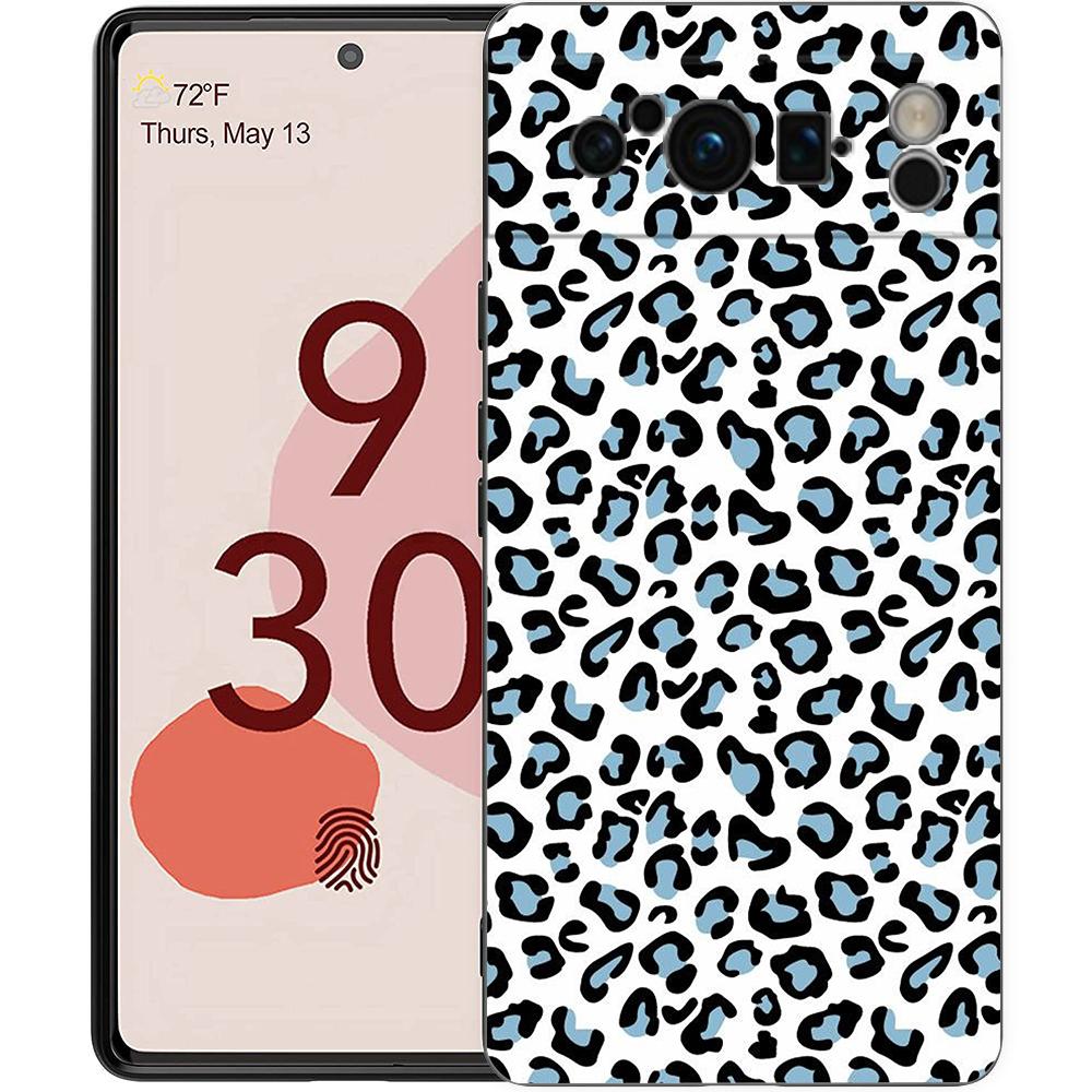Leopard Cheetah print Phone Case For Google Pixel 8 7 6 Pro 8A 6A 7A 5G Soft Silicone Shockproof TPU Black Cover Fundas