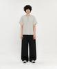 SIGNATURE Multi-Tuck Wide Slacks [Black]
