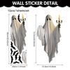 Extra Large Halloween Ghost Window Clings Vintage Ghost Black Bat Window Stickers For Home Classroom Office Diy Party Decoration
