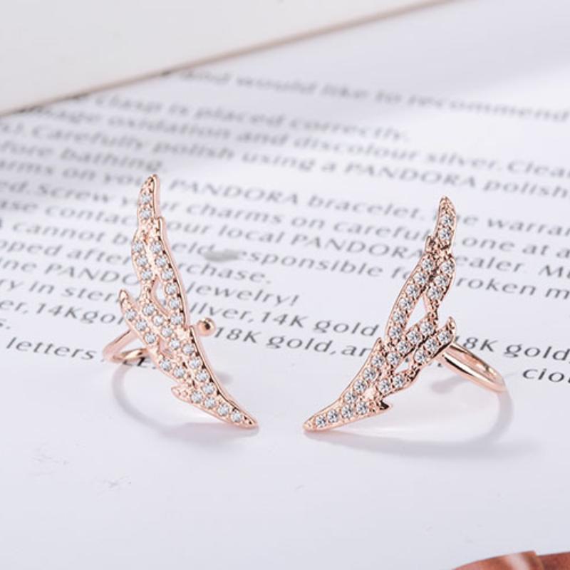 

Женские серьги из медного сплава с цирконом Lindon - Серьги-подвески в подарок на свадебную вечеринку розового золота