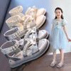 Girls Sandals 2025 Summer New Children's Fashion Pearl Princess Shoes Girls Roman Sandals Foreign Beach Shoes