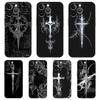 Weiche durchsichtige TPU-Handyhülle für iPhone 16 15 14 13 12 11 Pro Max XR 8 7 Plus XR Hülle Cyber-Sigil Kreuzlinien-Muster