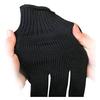 Teweiqiang Level 5 Cut-Resistant Gloves, 2 Pairs/pack, Polyester Steel Wire Woven Anti-Scratch Work Gloves, Black