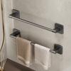 Towel Rack No-Drill Wall-Mounted Storage Rack for Bathroom Single Rod Organizer for Toilet Sink and Bathroom Hygiene Space Saver