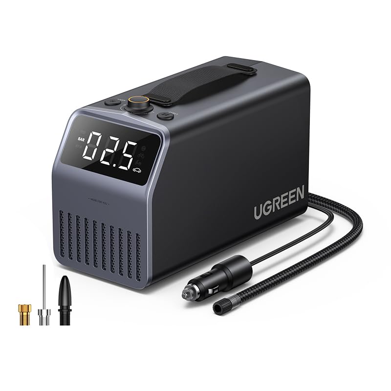 Ugreen Electric Air High for Cigarette Lighter Socket Connection Max 150 3 LED 3m Charging Ergonomic Lightweight Air Compatible with and Balls Pump,