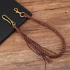 Retro Inspired Leather Tassel Pants Chain Durable Leather Pants Chain Adornment with Swinging Tassels for Vintage Lovers