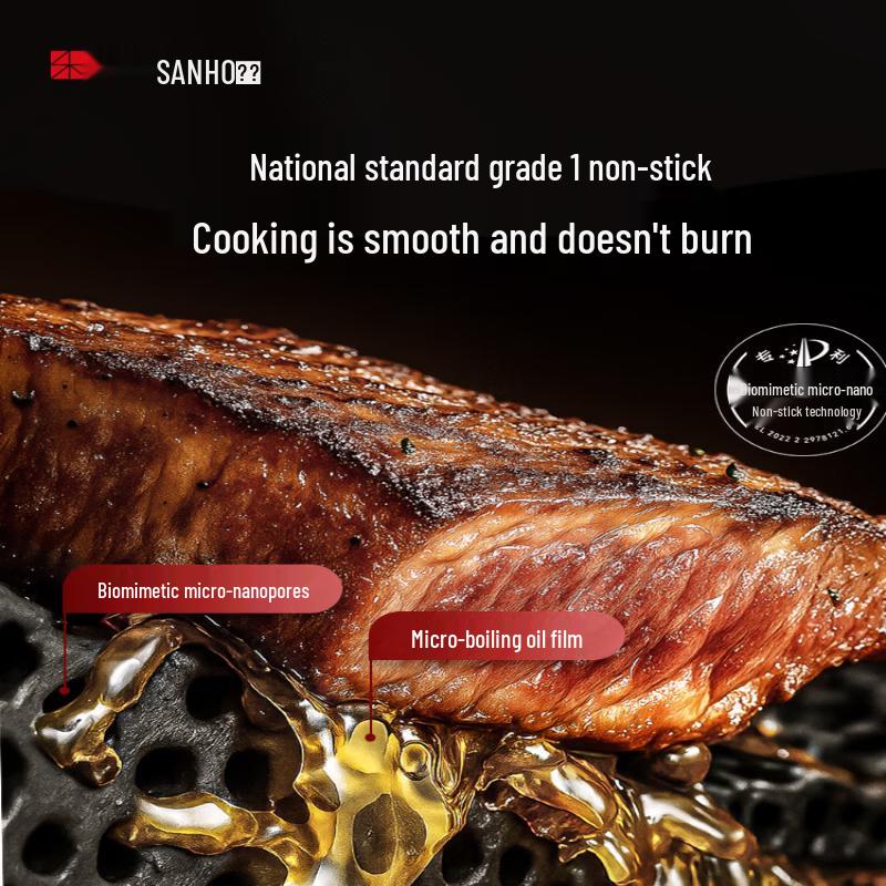 Sanhe Titanium Iron Non-Stick Wok, Coating-Free