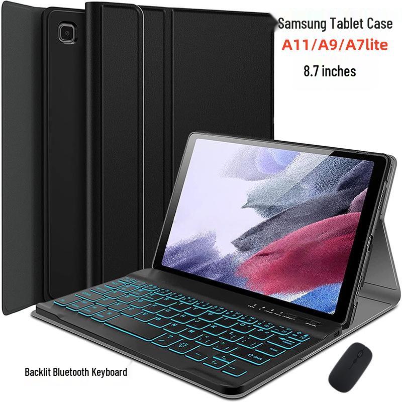 Samsung Galaxy A7 Lite/A9/A11 8.7” Detachable Backlit Bluetooth Keyboard Protective Case