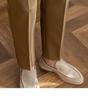 Men's Khaki Business Casual High-Waist Straight-Leg Trousers
