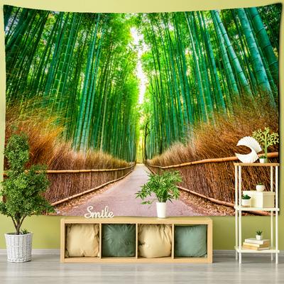Bamboo Forest Trail Tapestry Wall Hanging Natural Scenery Bohemian Art Hippie Tapiz Dormitory Home Decor