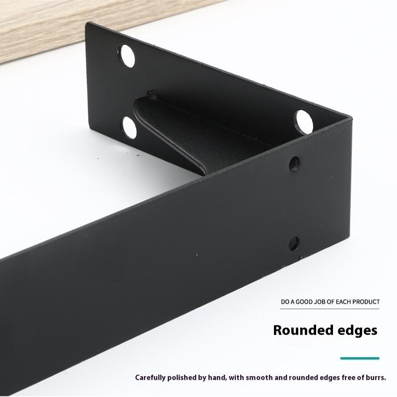 1/2Pcs Black/White/Silver Stainless Steel Corner Code Triangle Bracket Load-Bearing Bracket Wall Fixed Corner Storage Rack
