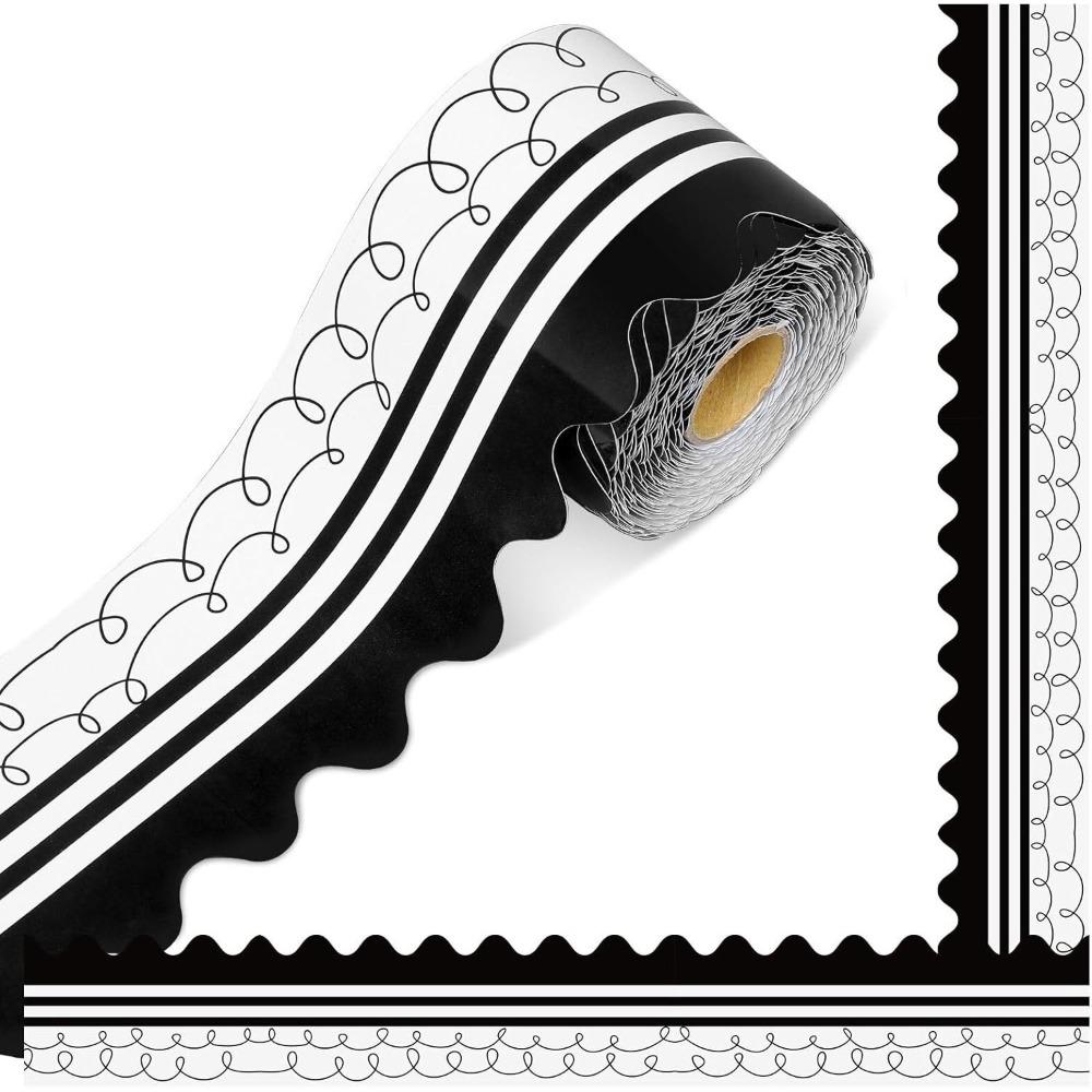 

Wavy Trim Bulletin Board Trim Back-to-School Decor DIY Bulletin Board Border 5M/Roll Self-Adhesive